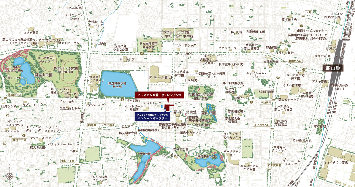 デュオヒルズ麓山ザ・レジデンス：案内図