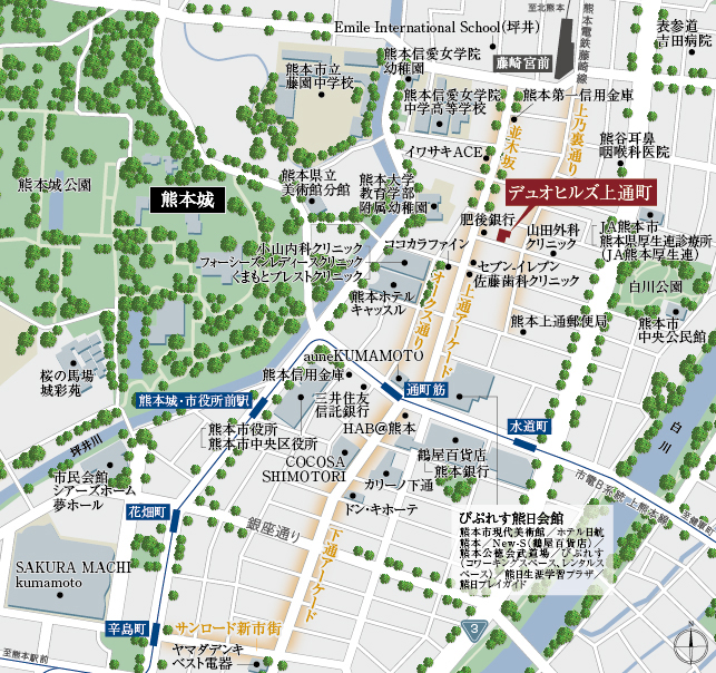 デュオヒルズ上通町：案内図