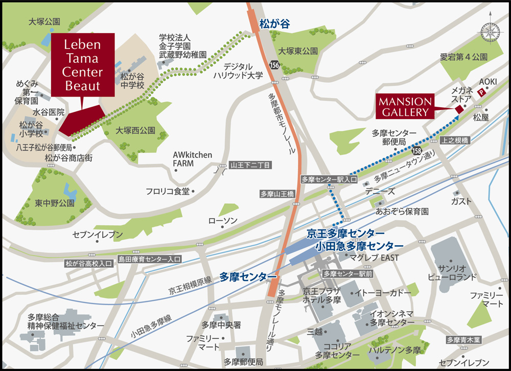 ホームズ レーベン多摩センターbeautの建物情報 東京都八王子市松が谷17番地 地番