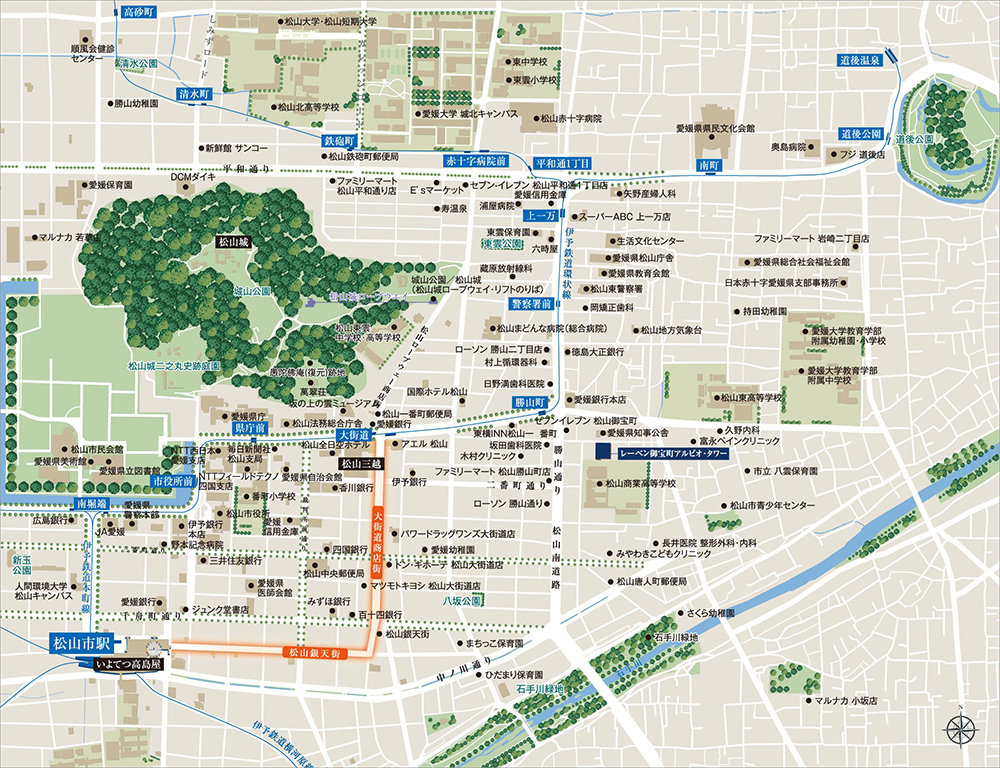 レーベン御宝町アルビオ・タワー：案内図