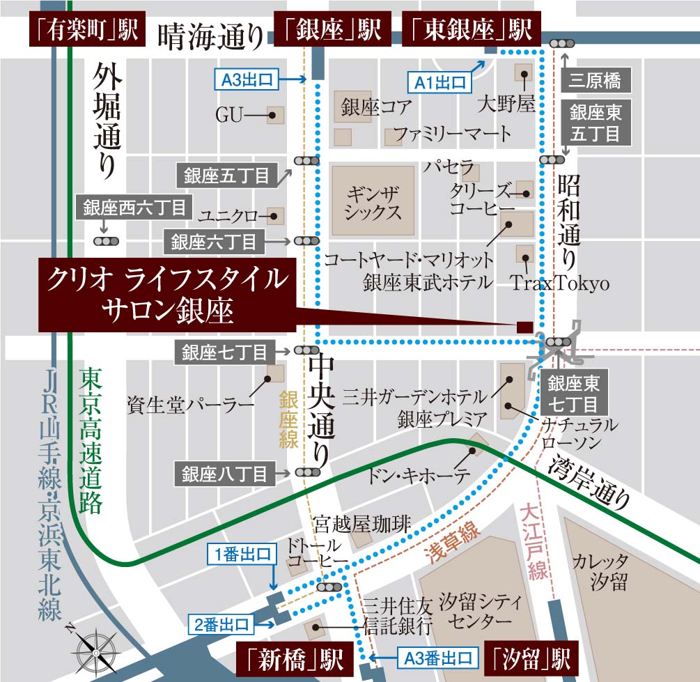 クリオ日本橋人形町：モデルルーム地図