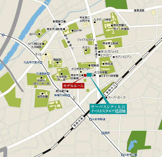 ホームズ サーパスシティ大江イーストスクエアの建物情報 熊本県熊本市大江6丁目1番地9 地番 住居表示 大江6丁目1番60
