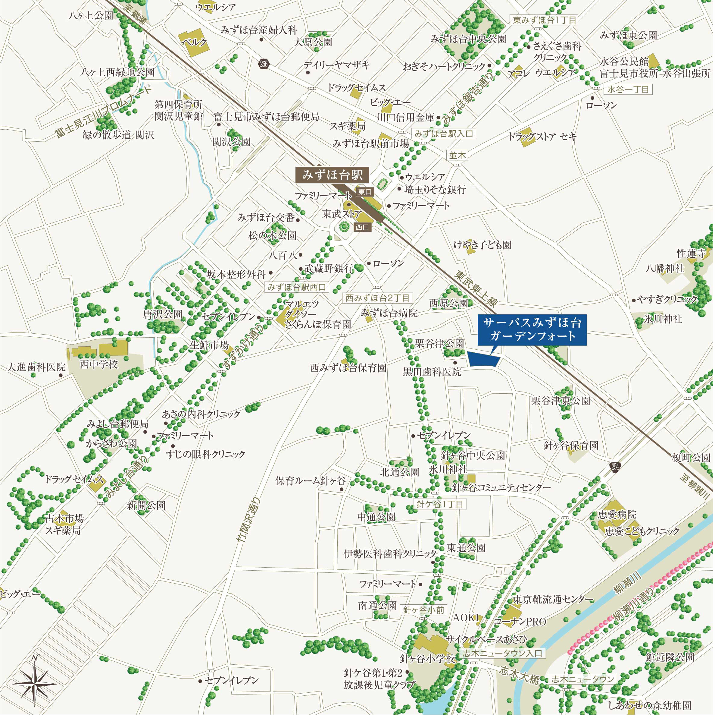 サーパスみずほ台ガーデンフォート：案内図