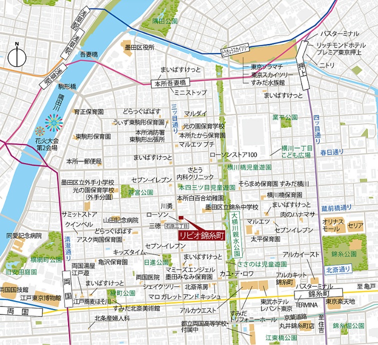 ホームズ リビオ錦糸町の建物情報 東京都墨田区石原4丁目1番21他 地番