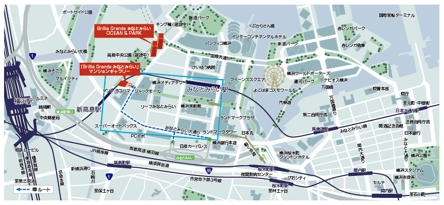 ホームズ Brillia Grande みなとみらい の建物情報 神奈川県横浜市西区みなとみらい5丁目50街区2画地 3画地 4画地 地番