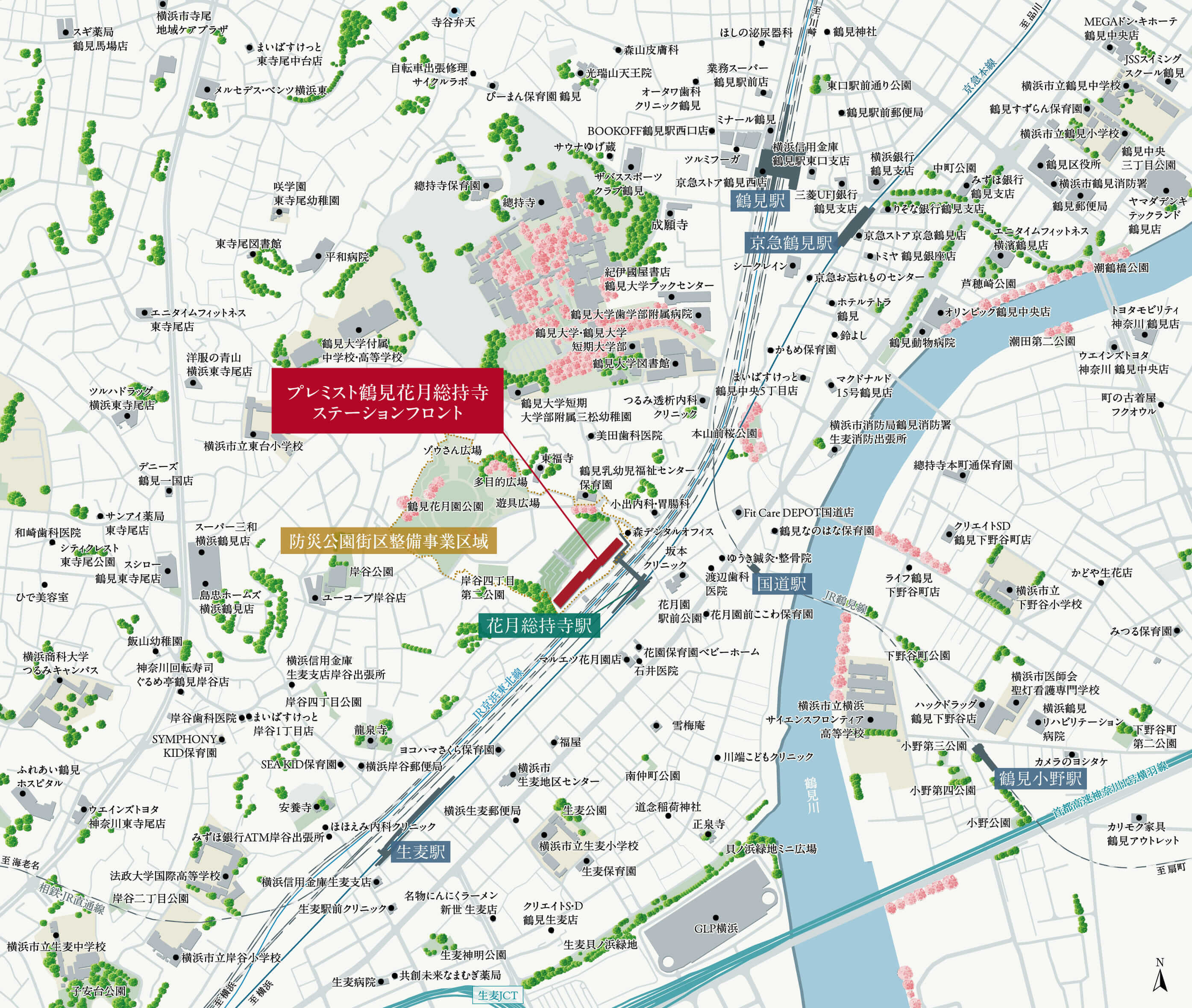 プレミスト鶴見花月総持寺ステーションフロント：案内図
