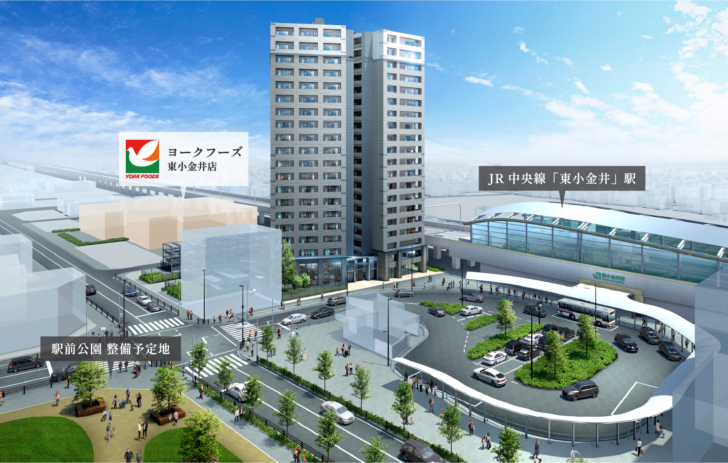 クレストプライムタワー東小金井 官民一体の駅前再開発。ランドマークとなるタワー邸宅