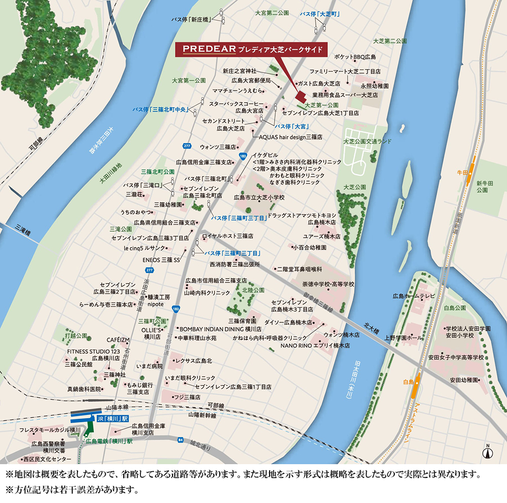 プレディア大芝パークサイド：案内図