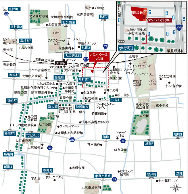 ホームズ バンベール大垣 第2期2次 の建物情報 岐阜県大垣市錦町99番1