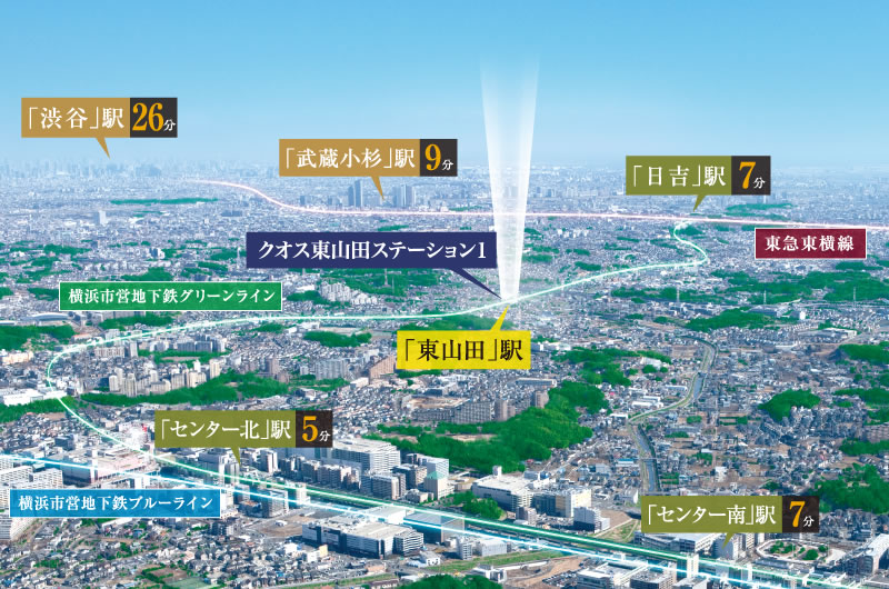 ホームズ クオス東山田ステーション1 最終期の建物情報 神奈川県横浜市都筑区東山田町296番1 地番