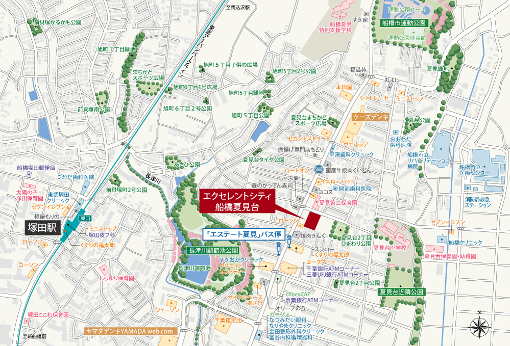 エクセレントシティ船橋夏見台：案内図