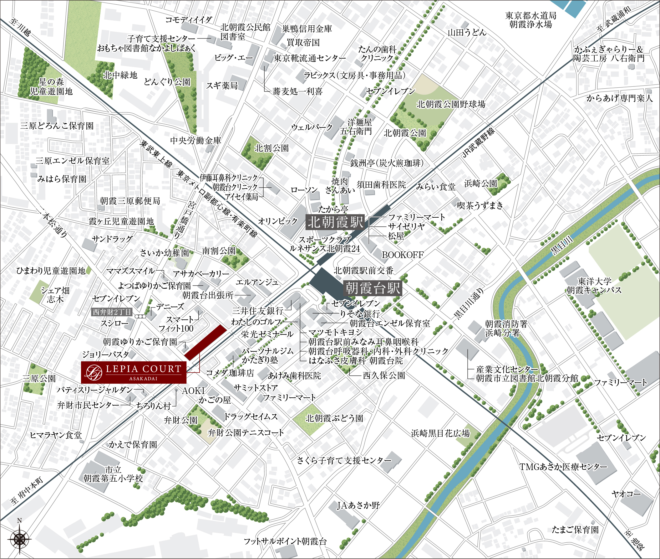 ルピアコート朝霞台：案内図