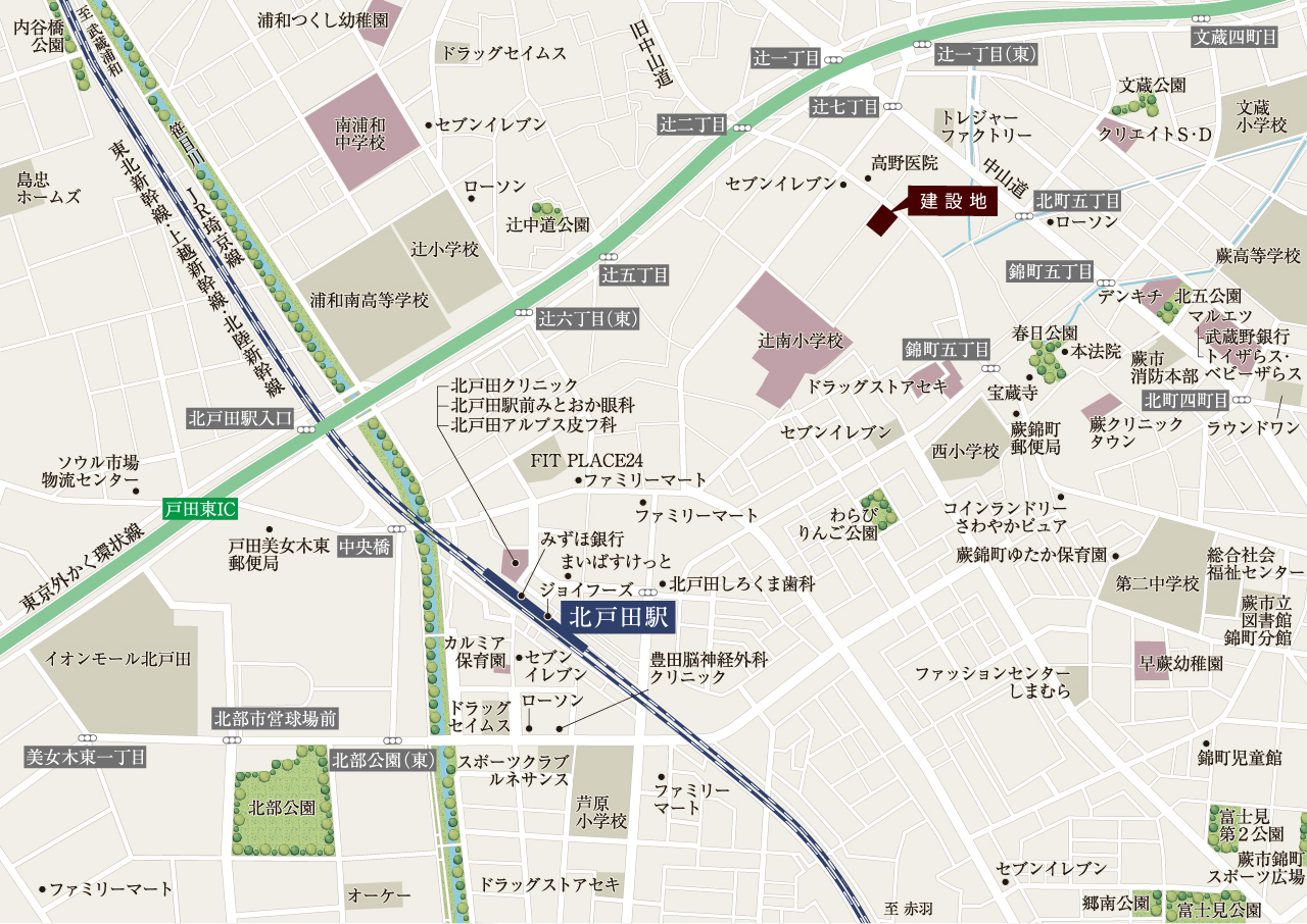 コンフォルシア浦和辻：案内図