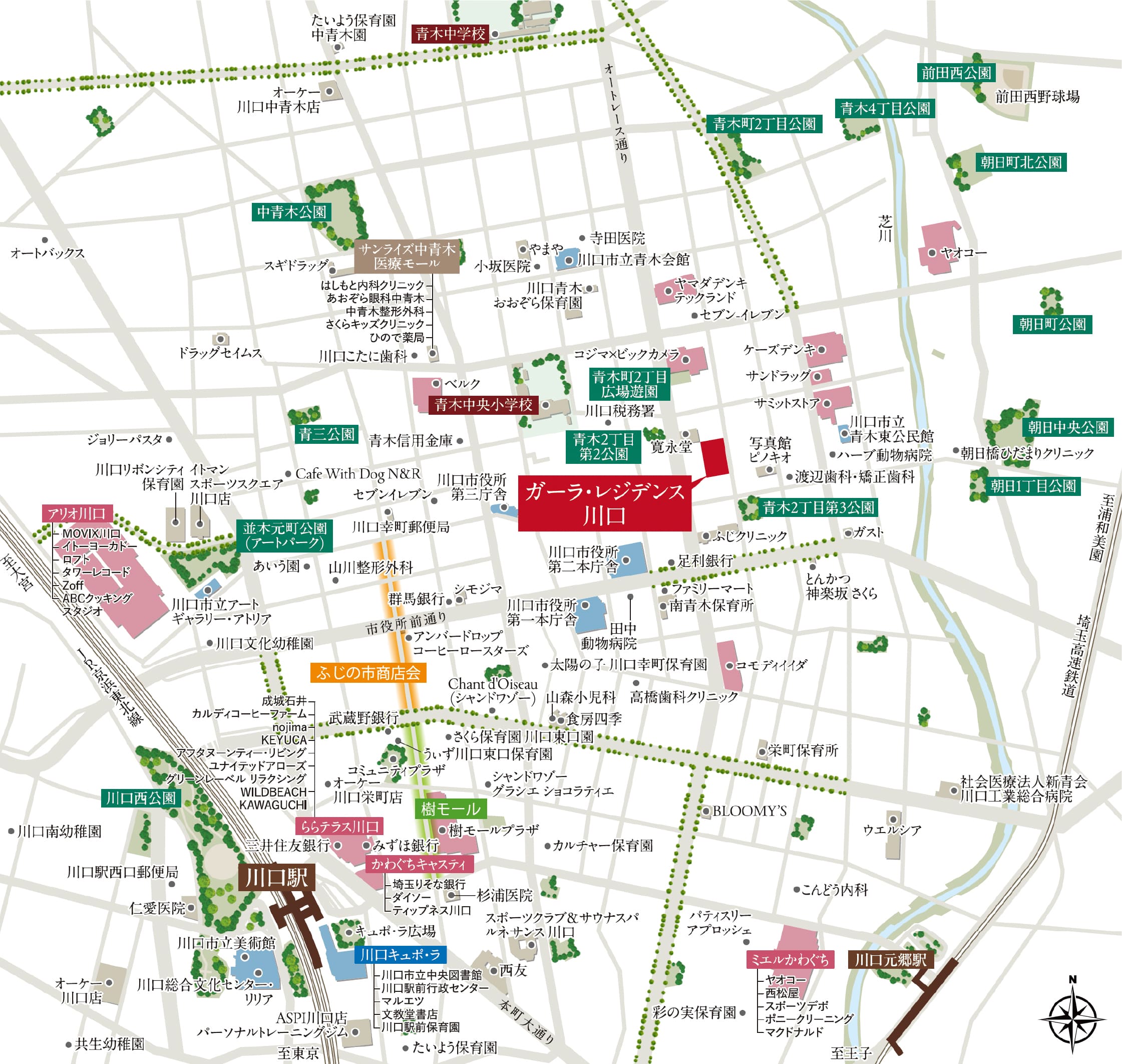 ガーラ・レジデンス川口：案内図