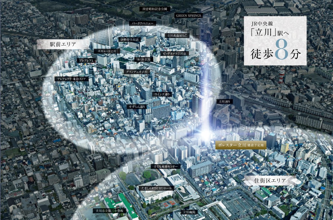 ポレスター立川 動と静が彩なす、立川駅近ライフ始まる。