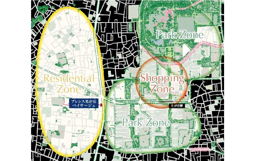 プレシス光が丘ペイサージュ ショッピングゾーンとパークゾーンを身近に、住宅中心のレジデンシャルゾーンに住まう。