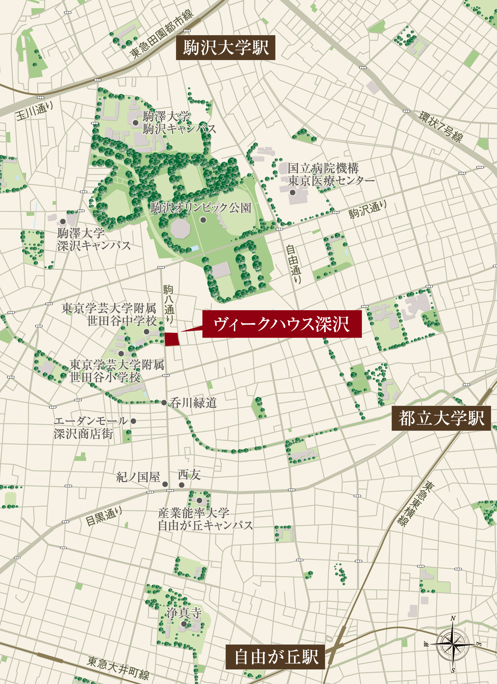 ヴィークハウス深沢：案内図