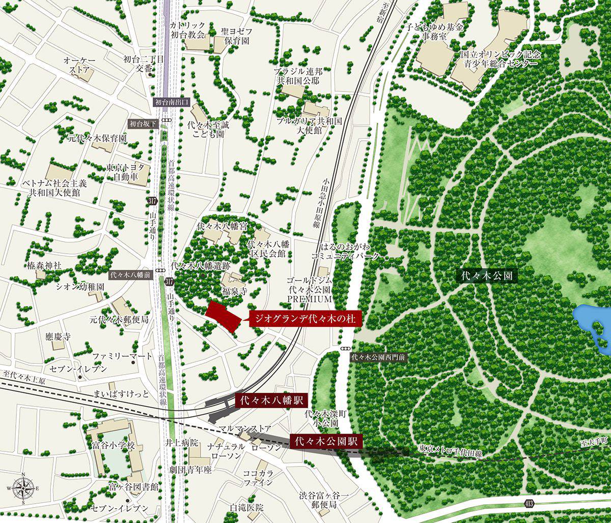 ホームズ ジオグランデ代々木の杜の建物情報 東京都渋谷区代々木5丁目4番2 地番