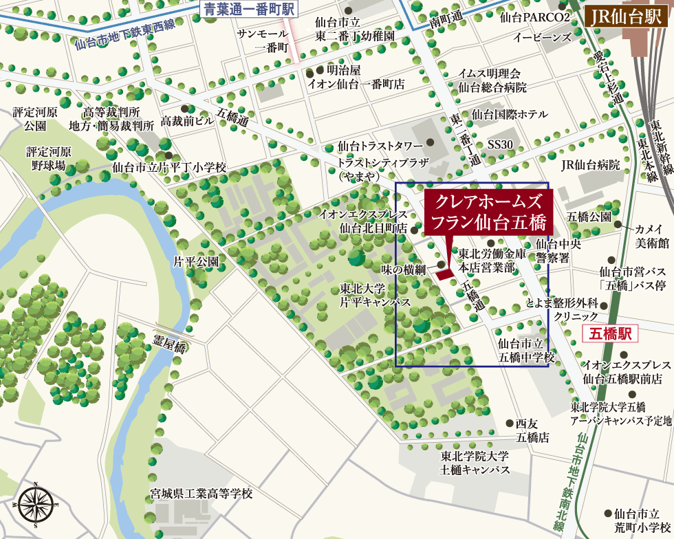 ホームズ クレアホームズ フラン仙台五橋の建物情報 宮城県仙台市青葉区北目町6番1 ホームズ クレアホームズ フラン仙台五橋の建物情報 宮城県仙台市青葉区北目町6番1