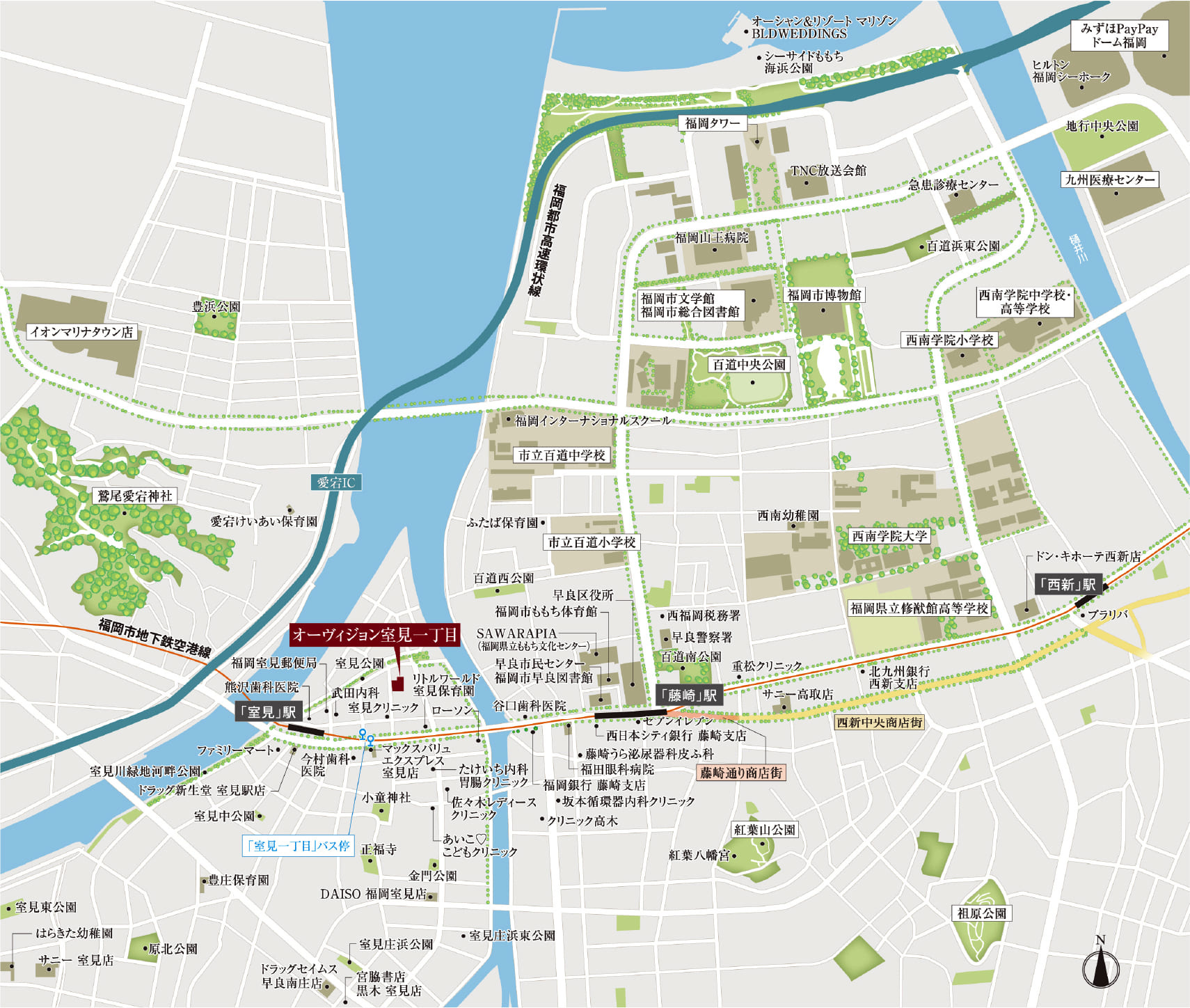 オーヴィジョン室見一丁目：案内図
