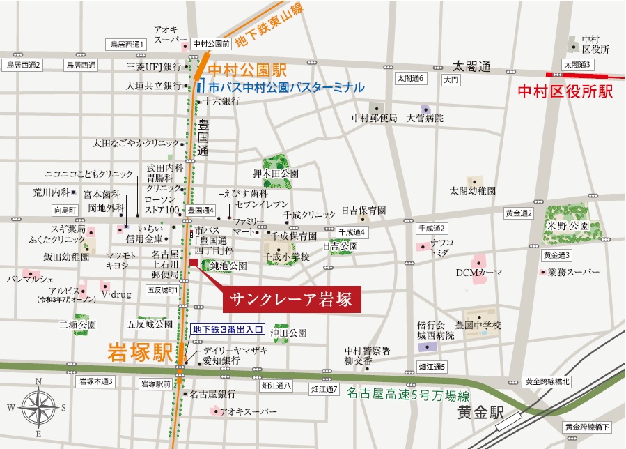 ホームズ サンクレーア岩塚の建物情報 愛知県名古屋市中村区豊国通四丁目18番