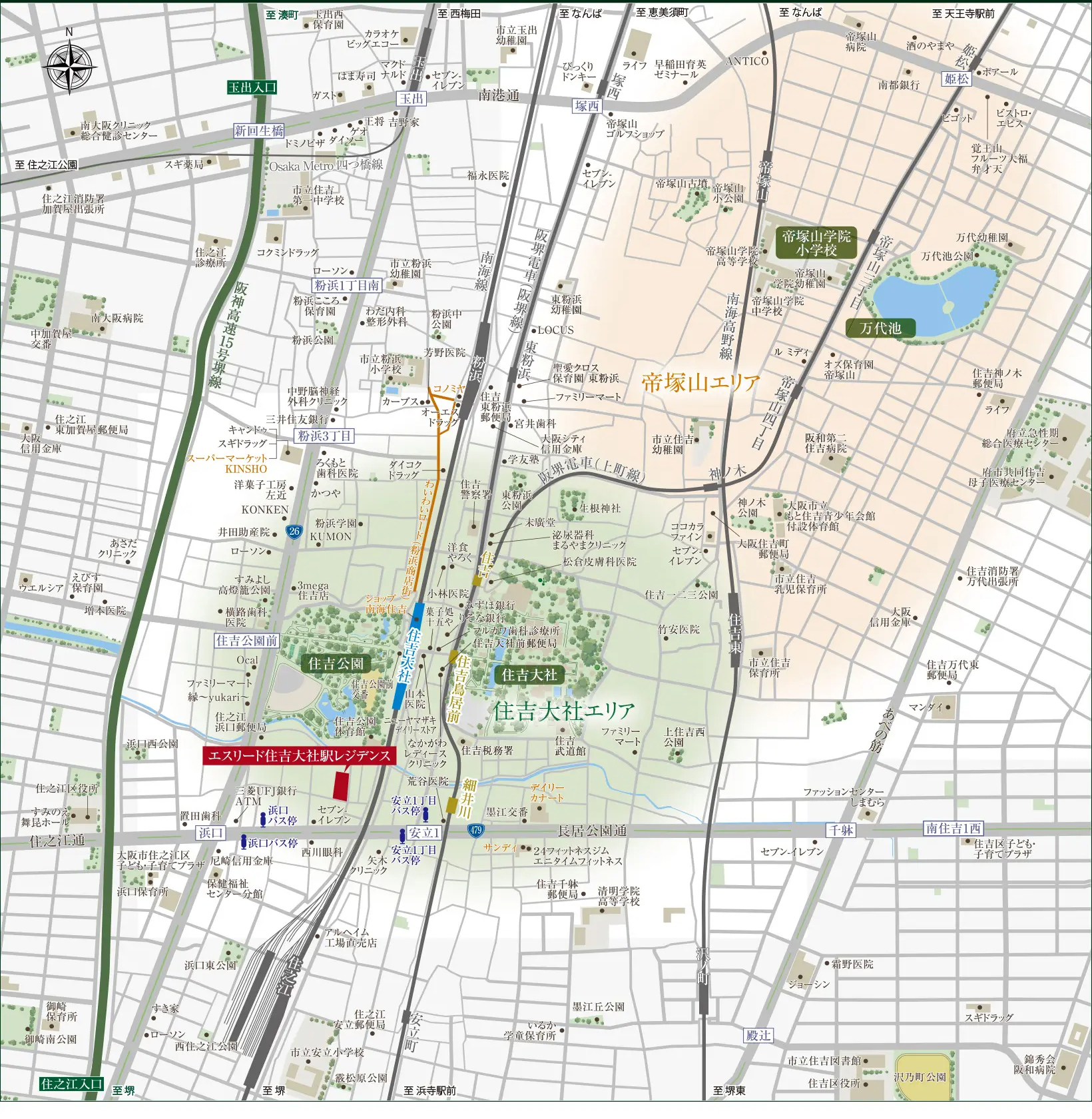 エスリード住吉大社駅レジデンス：案内図