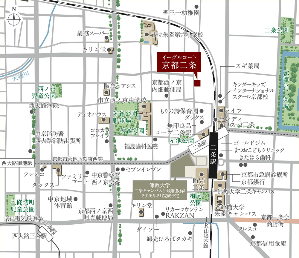 イーグルコート京都二条：案内図