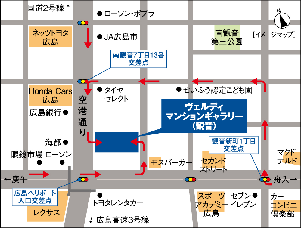 ヴェルディ祇園［フェリス］：モデルルーム地図