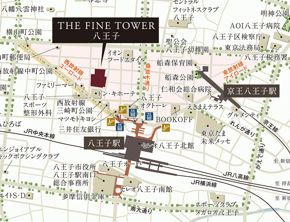 ザ・ファインタワー八王子：案内図