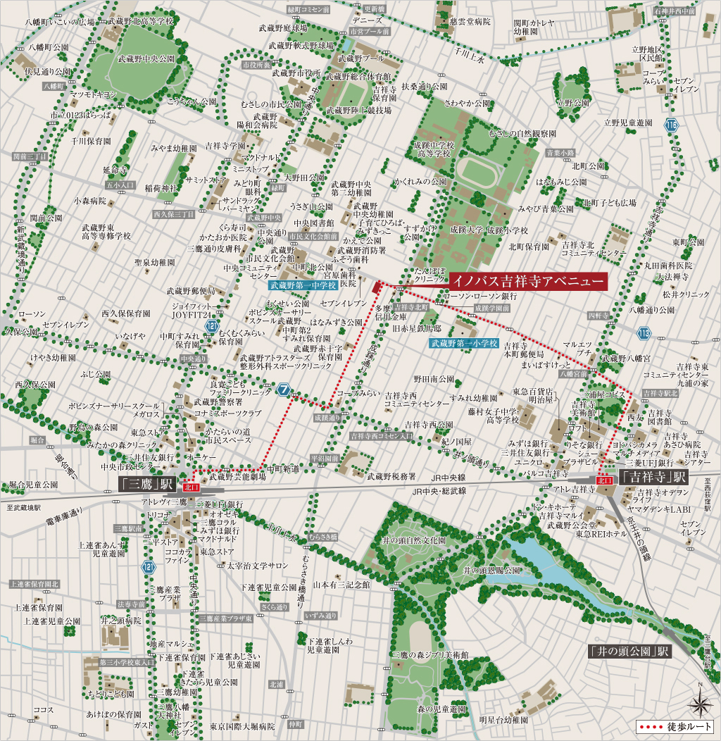 イノバス吉祥寺アベニュー：案内図