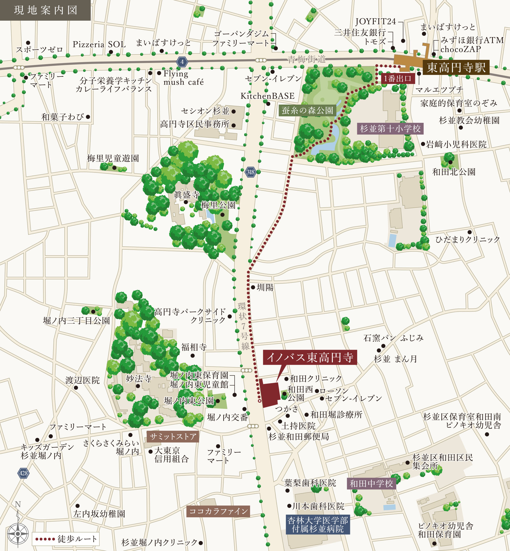 イノバス東高円寺：案内図