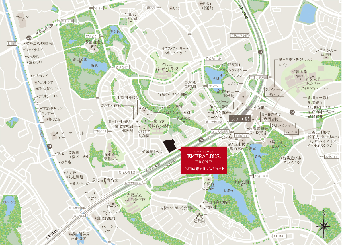 （仮称）泉ヶ丘プロジェクト：案内図