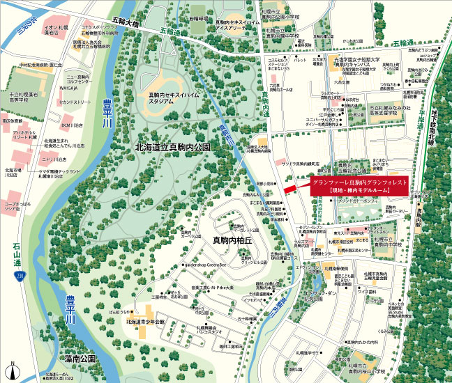 グランファーレ真駒内グランフォレスト：案内図