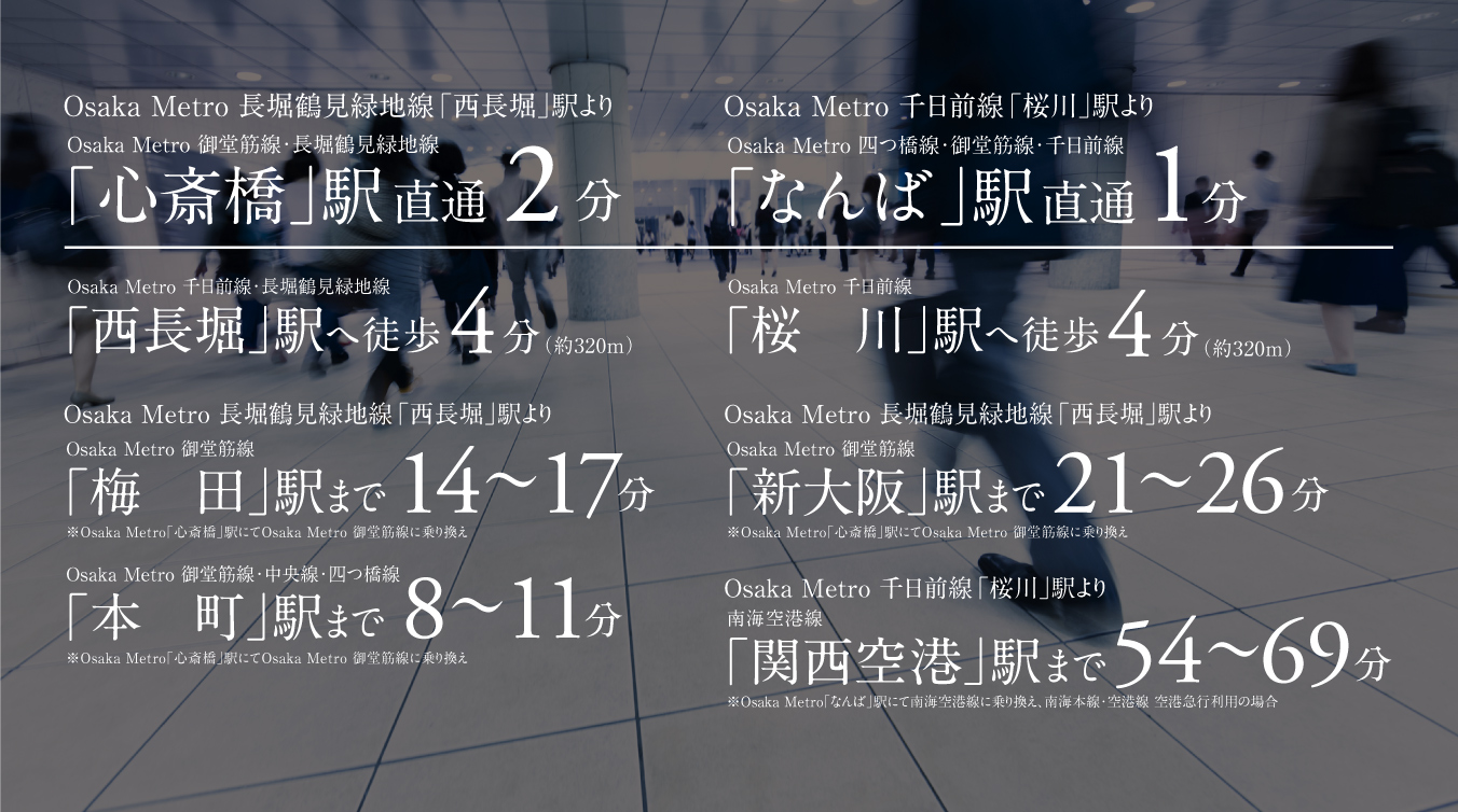 シエリアタワー大阪堀江 都心アクセス4分の快適生活