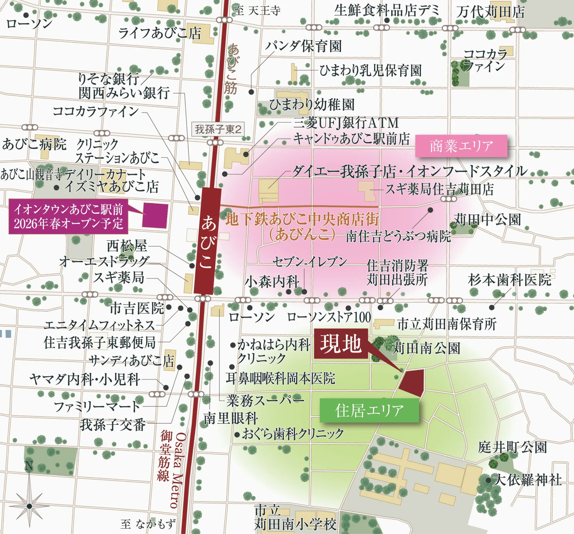 エステムコート御堂筋あびこIIフェアリー：案内図