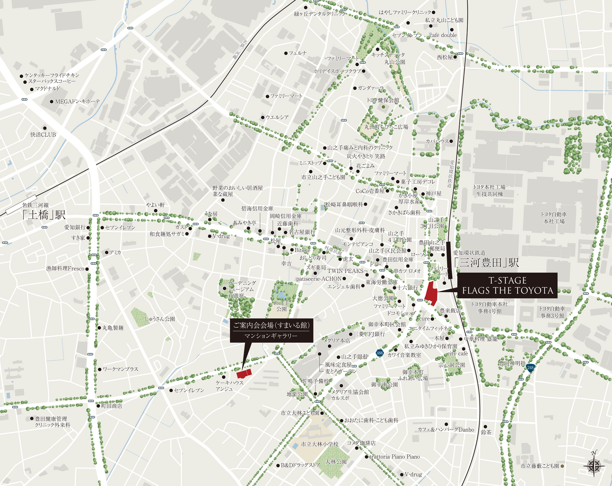 Tステージ フラッグス・ザ・トヨタ：モデルルーム地図