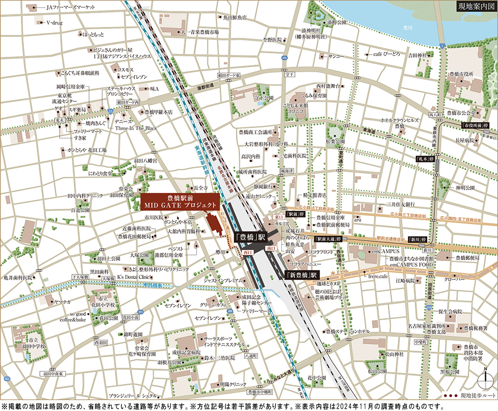 豊橋駅前MID GATE プロジェクト：案内図