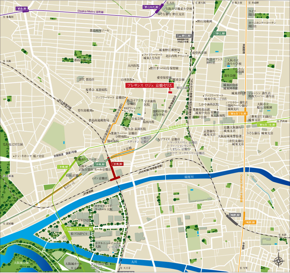 ホームズ プレサンス ロジェ 京橋セリエの建物情報 大阪府大阪市城東区野江一丁目22番2 地番