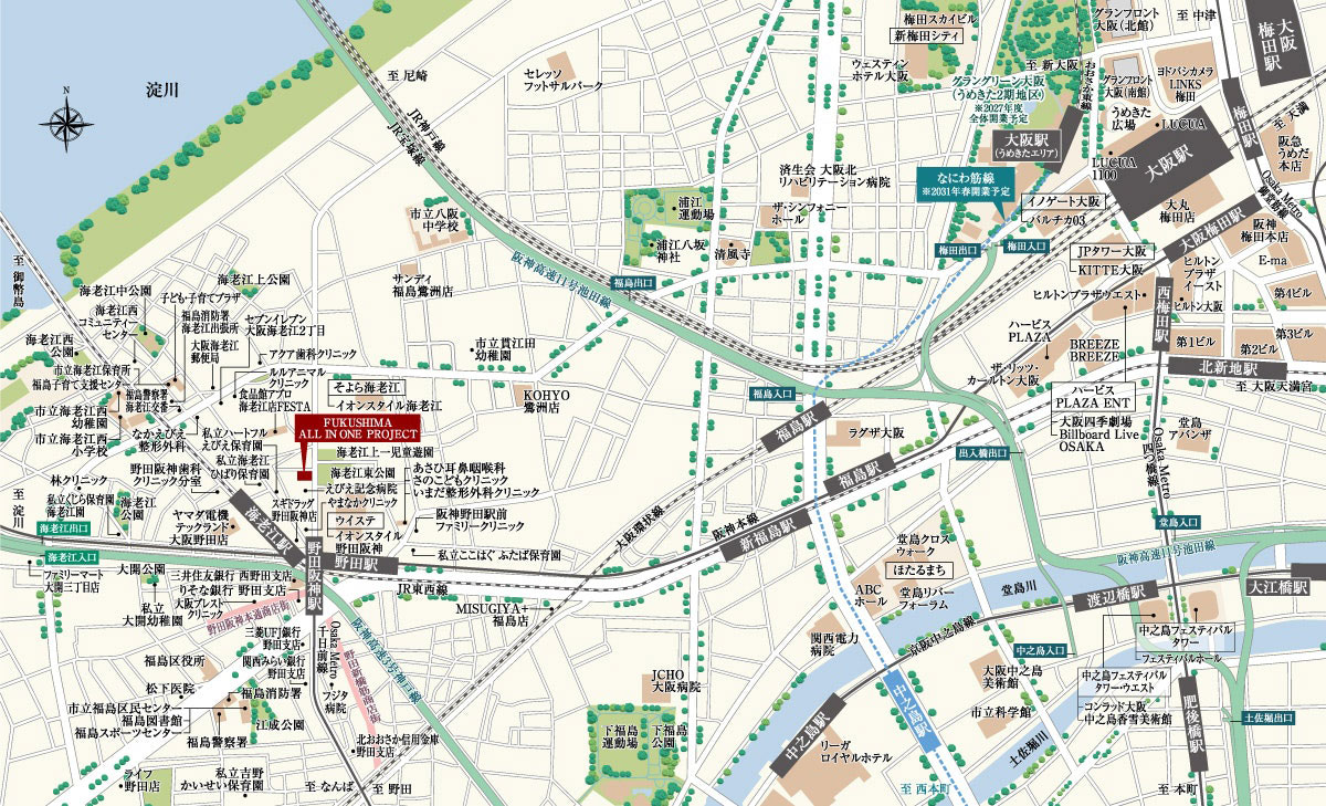 FUKUSHIMA ALL IN ONE PROJECT：案内図