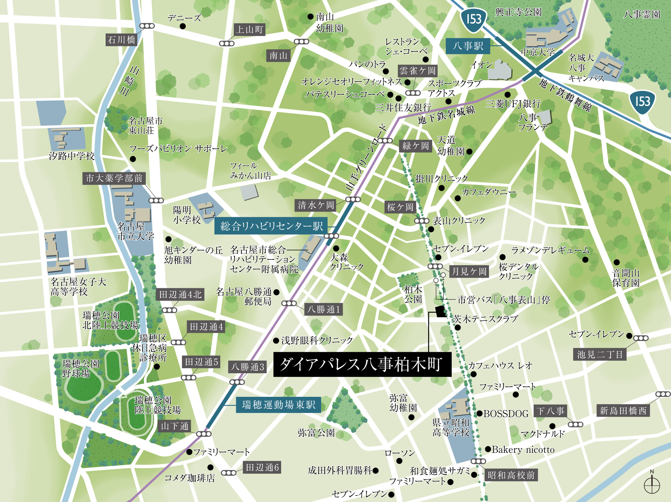 ダイアパレス八事柏木町：案内図