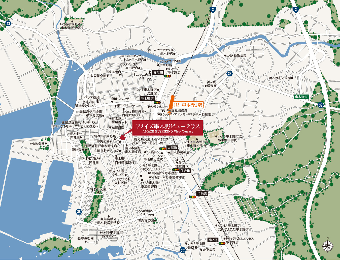 アメイズ串木野ビューテラス：案内図