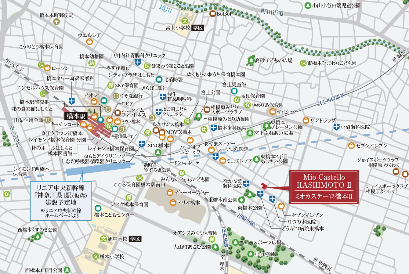 ミオカステーロ橋本II：モデルルーム地図