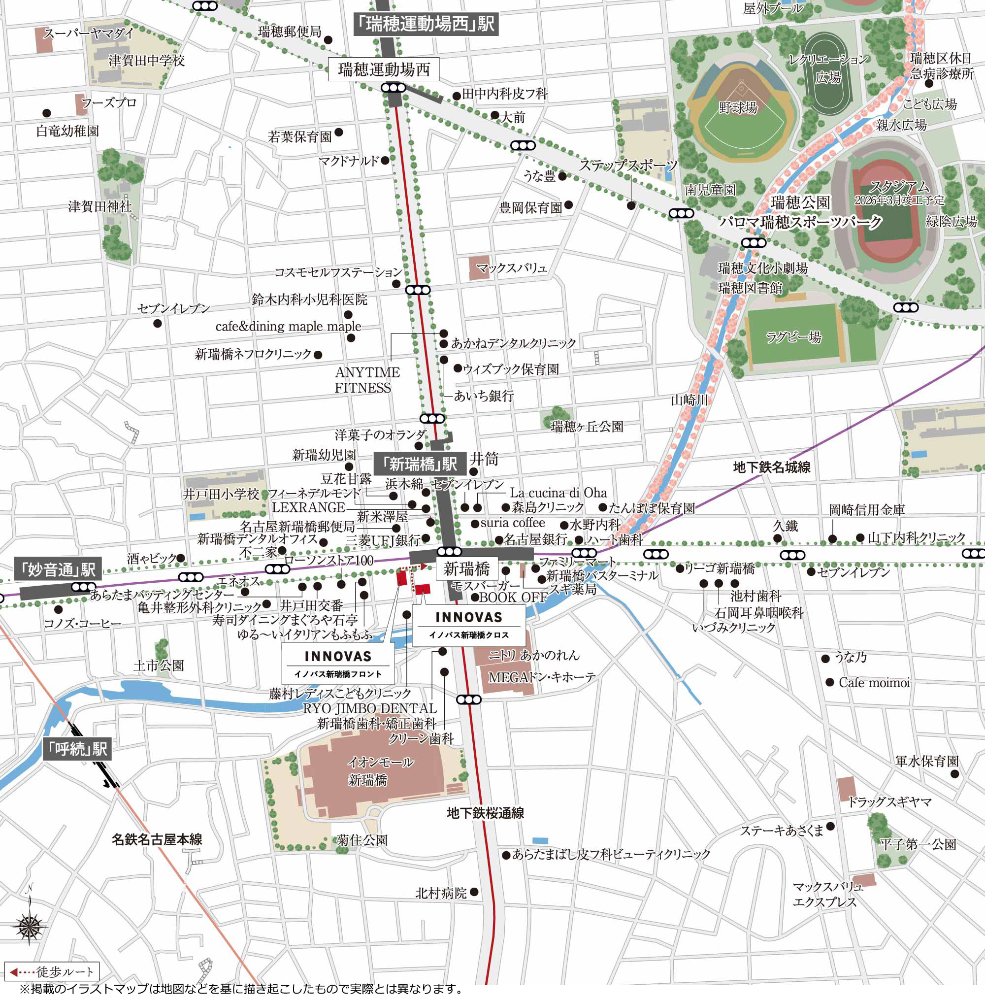 イノバス新瑞橋フロント：案内図