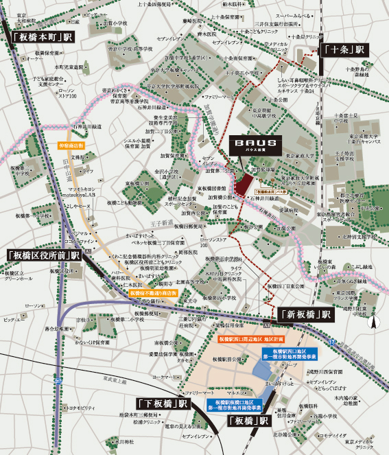 バウス加賀：案内図