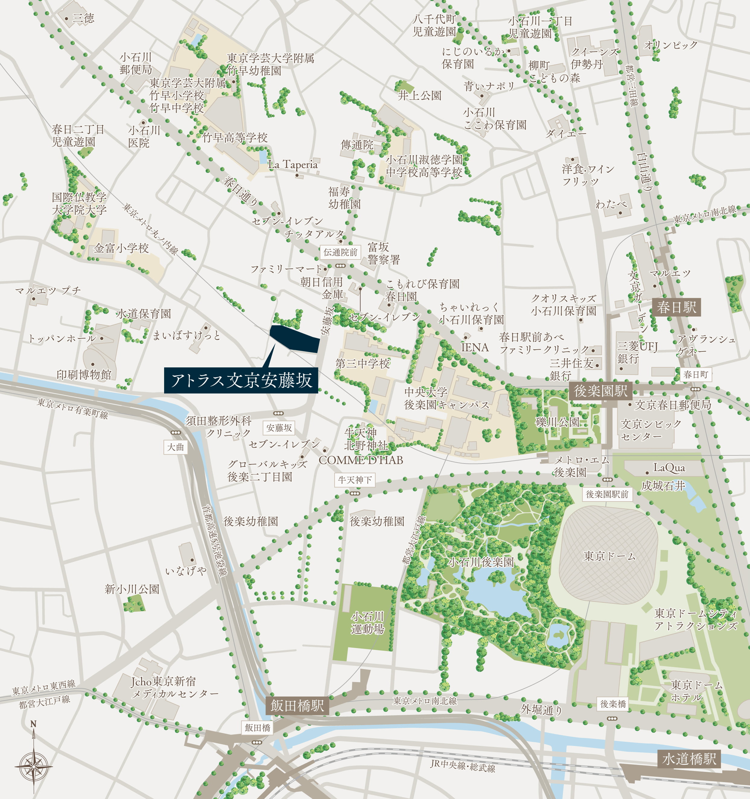 アトラス文京安藤坂：案内図