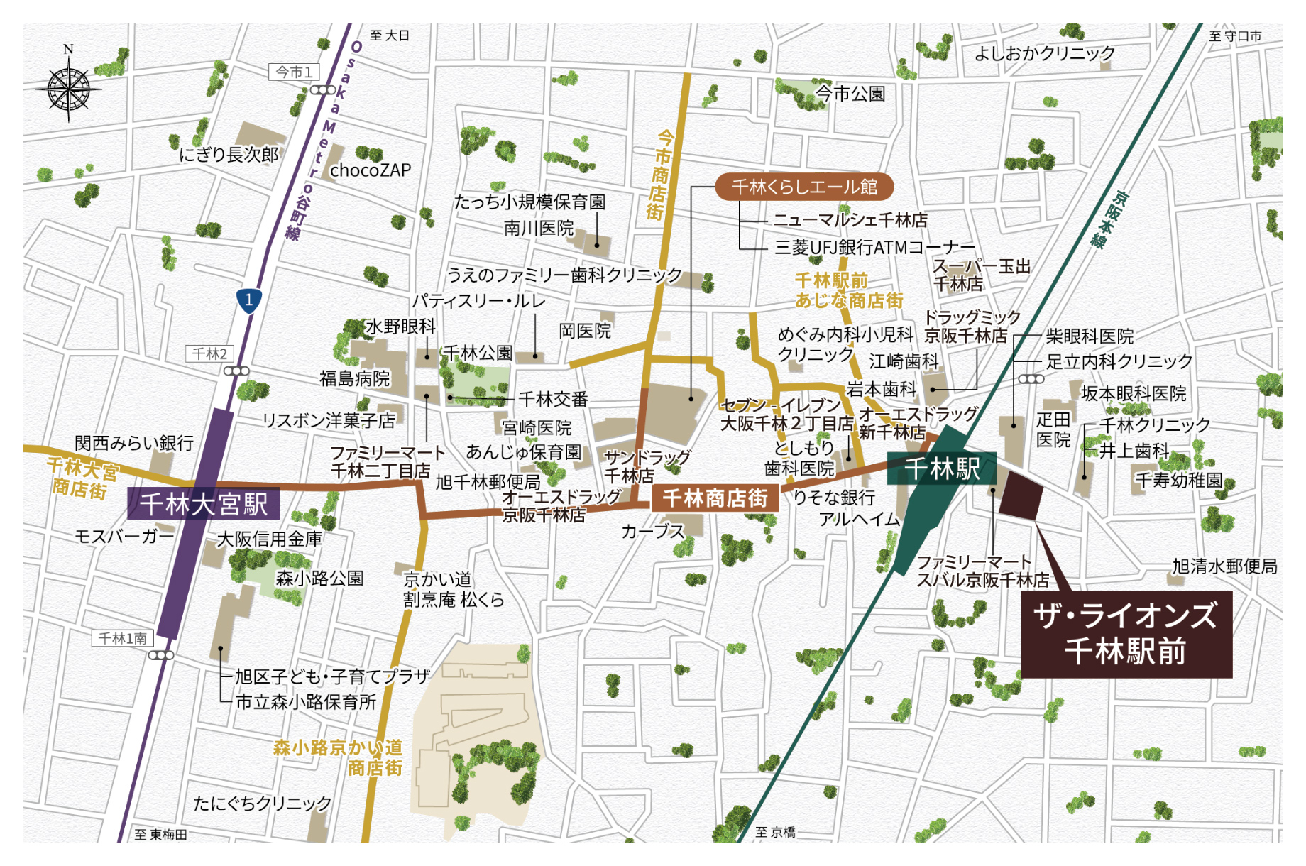 ザ・ライオンズ千林駅前：案内図
