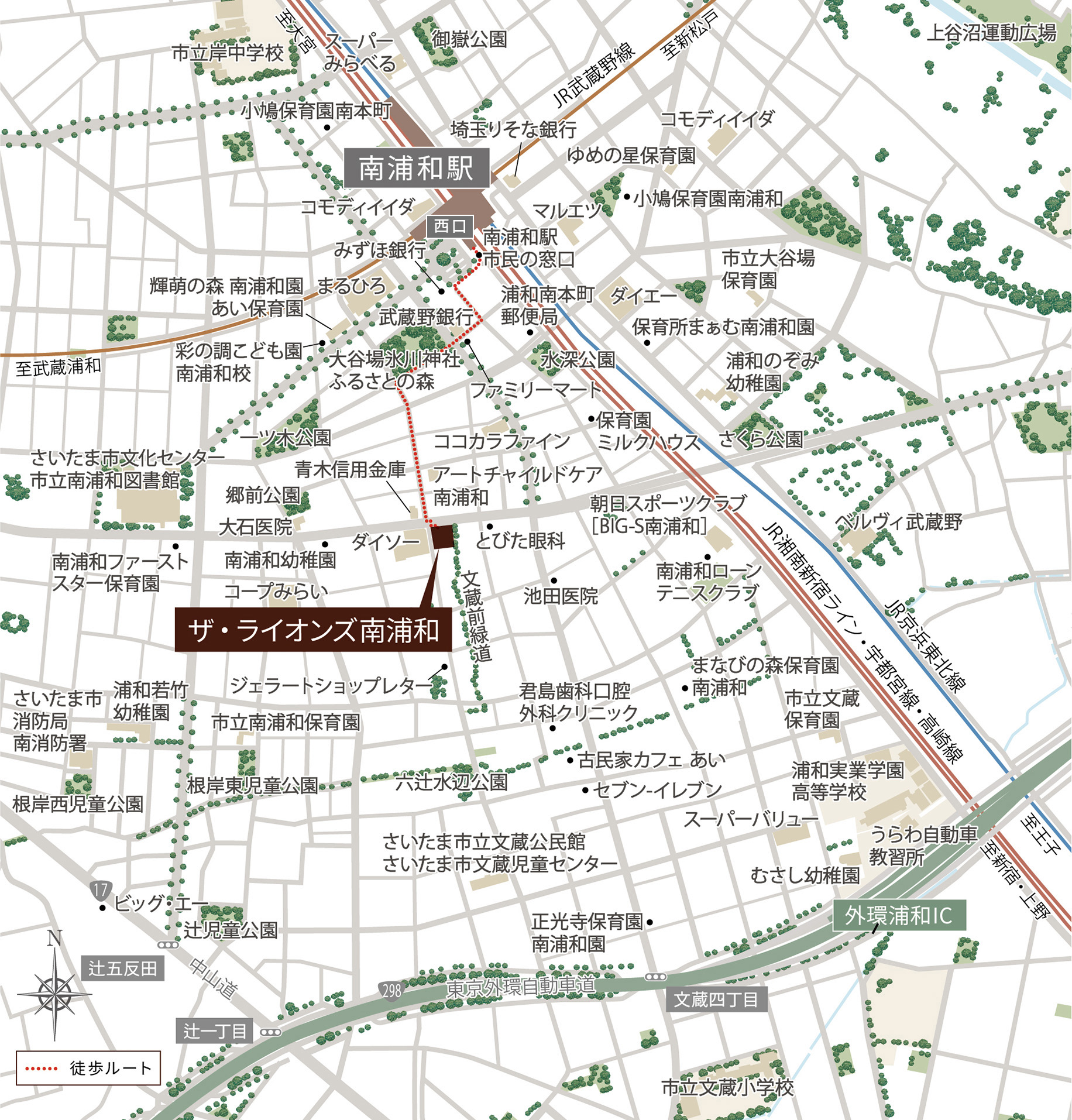 ザ・ライオンズ南浦和：案内図