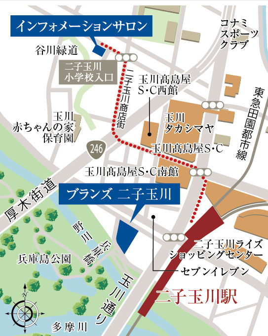 ホームズ ブランズ二子玉川の建物情報 東京都世田谷区玉川3丁目1799番1 地番
