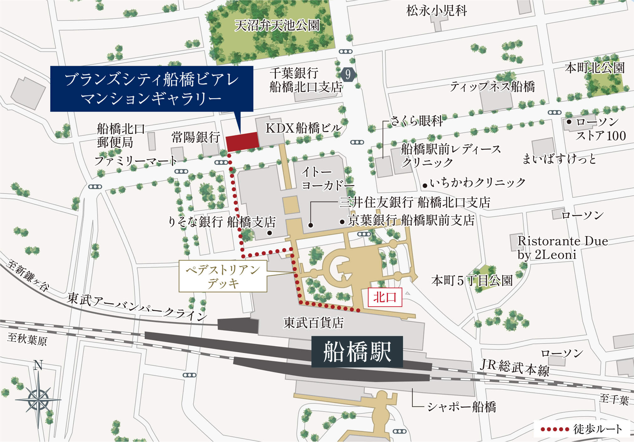 ブランズシティ船橋ビアレ：モデルルーム地図