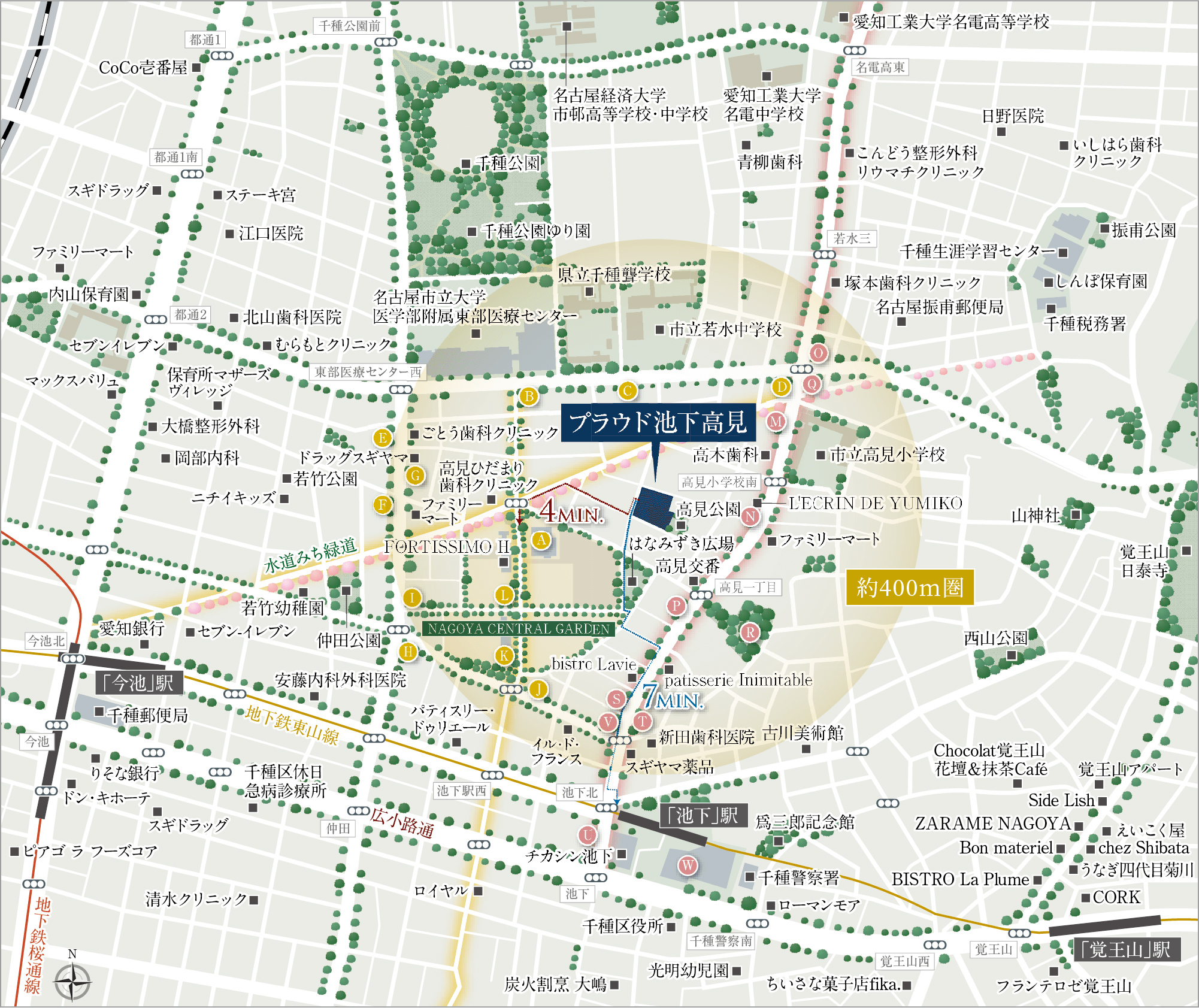 プラウド池下高見 ( 第2期 5次 )：案内図